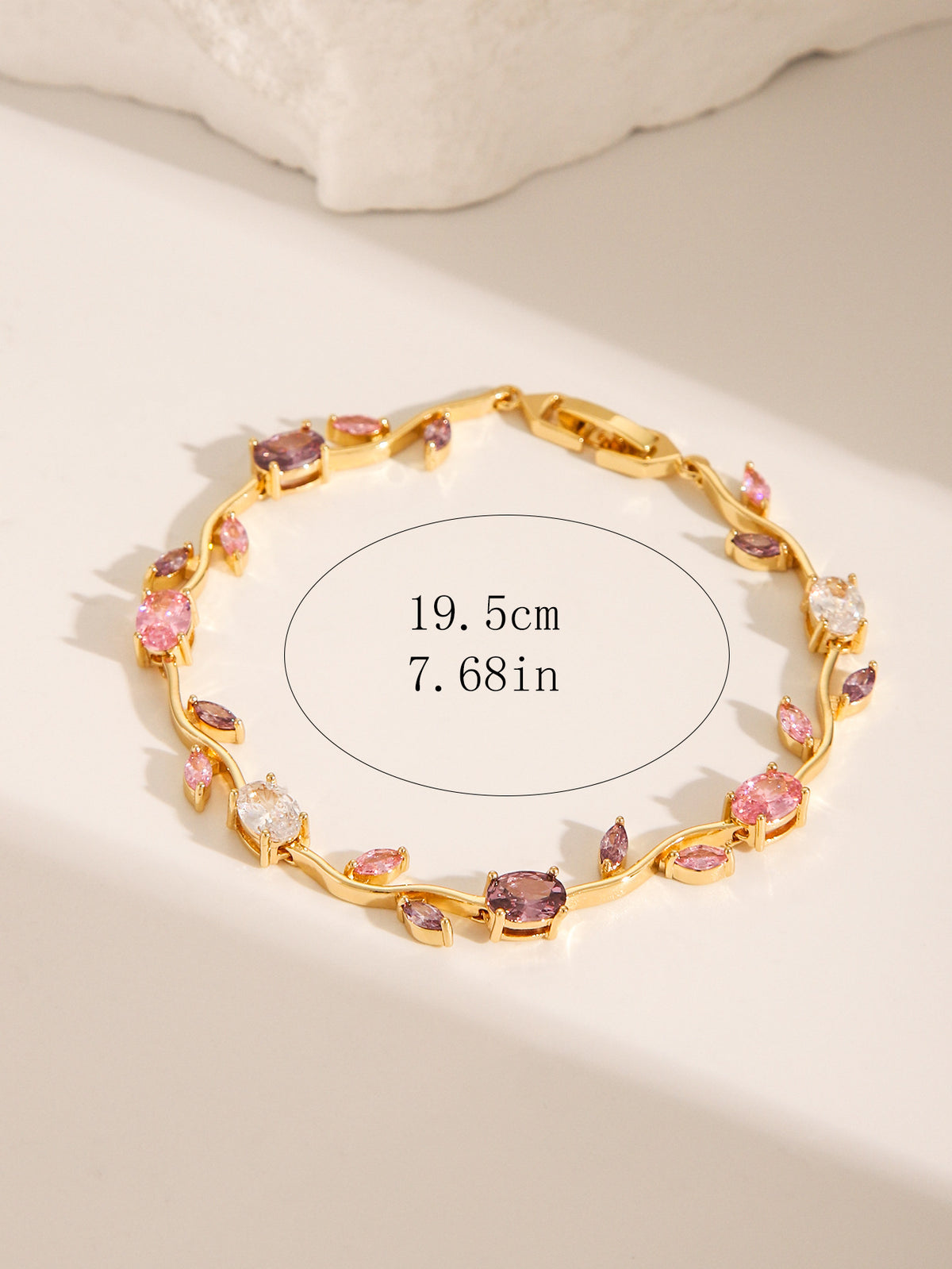 Floral crystal bracelet