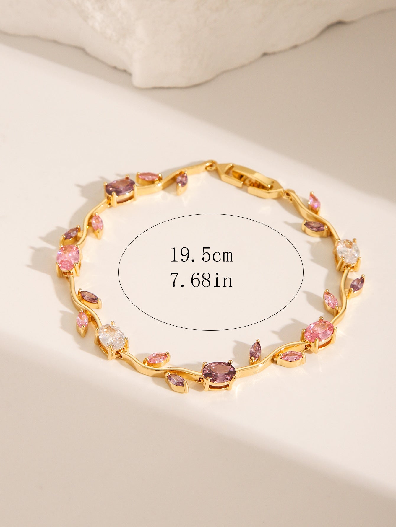 Floral crystal bracelet