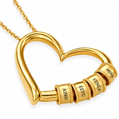 Heart of the Family necklace lang-fi