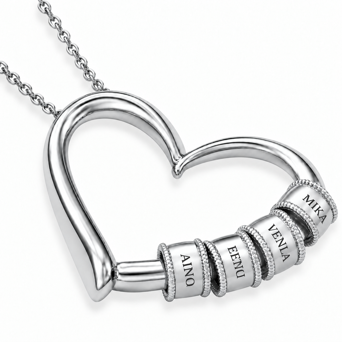 Heart of the Family necklace lang-fi