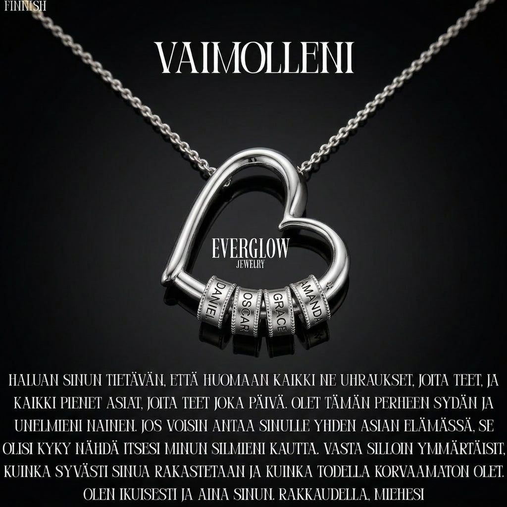 Heart of the Family necklace lang-fi