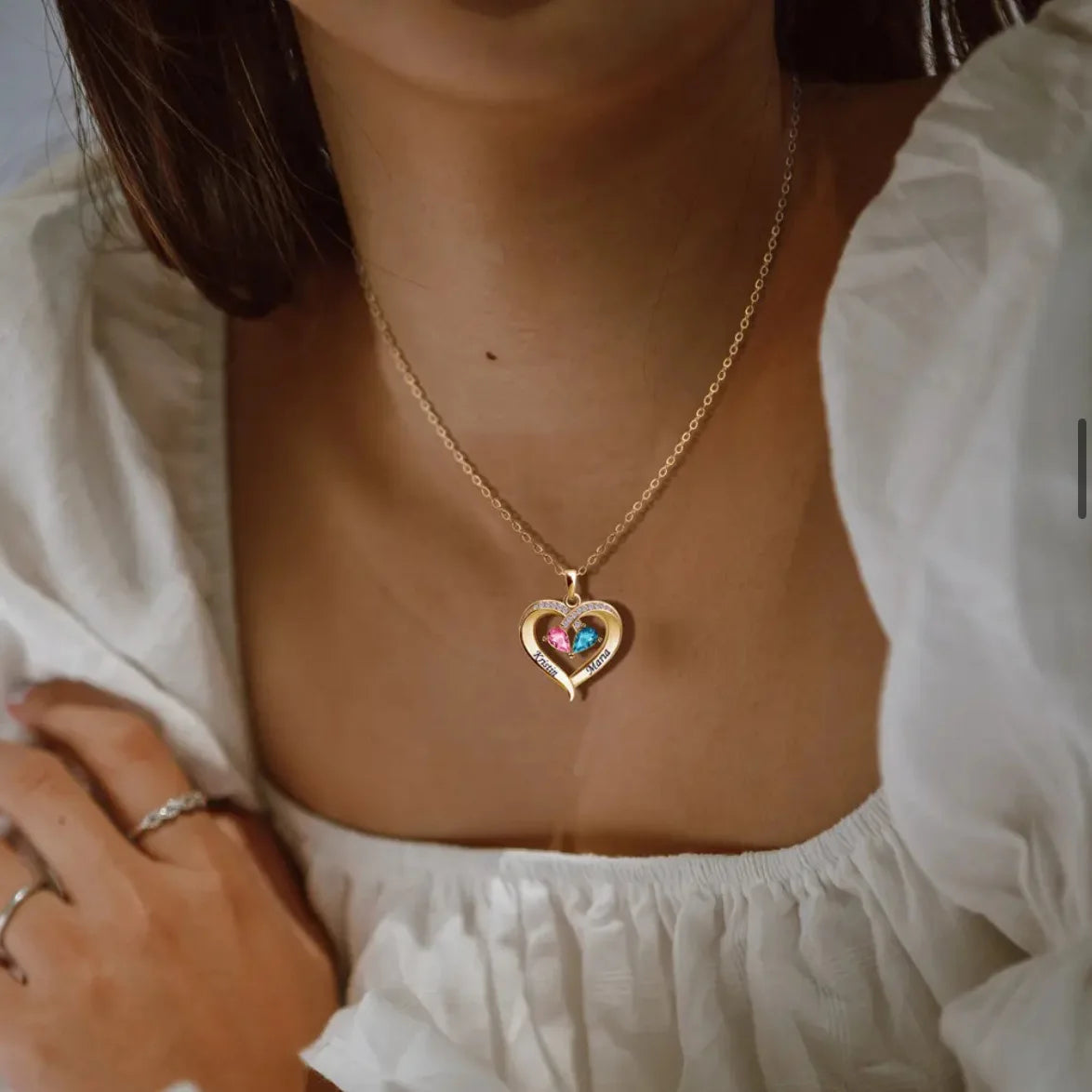Always Yours – Birthstone Heart Necklace