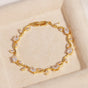 Women's Brand Leaf Cubic Zirconia CZ Crystal Bridal Bridesmaid Wedding Jewelry Bracelets Gift for Mom on Wedding Day