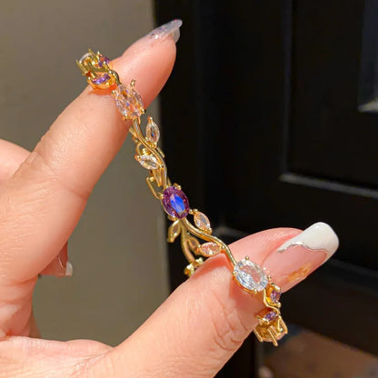 Floral crystal bracelet
