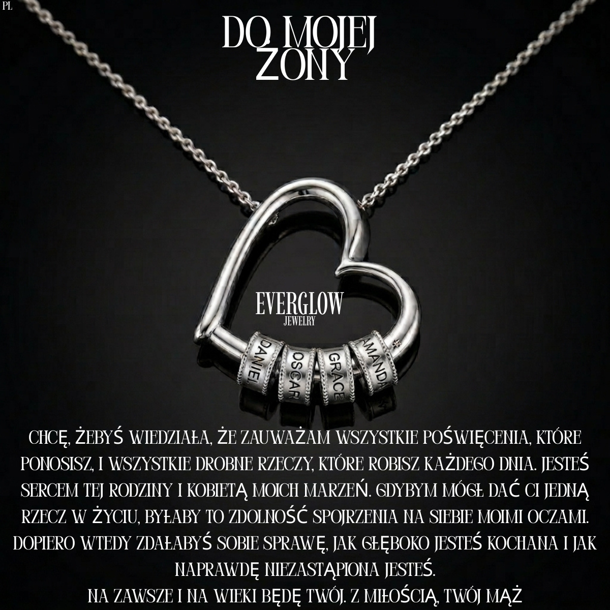 Heart of the Family necklace lang-pl