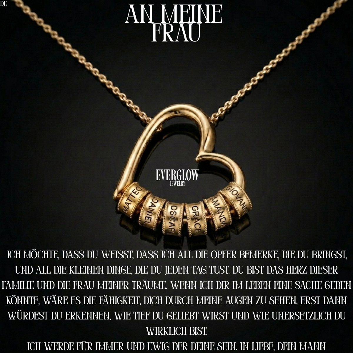 Heart of the Family necklace lang-de