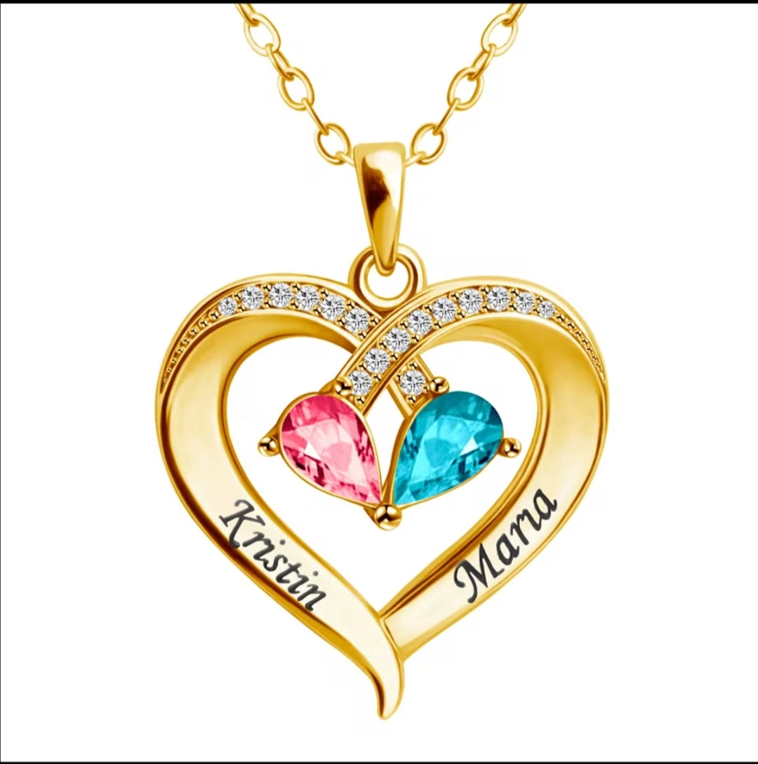 Always Yours – Birthstone Heart Necklace