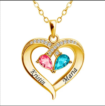 Always Yours – Birthstone Heart Necklace