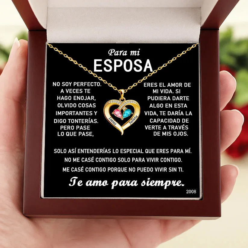 Always Yours – Birthstone Heart Necklace
