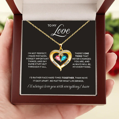 Always Yours – Birthstone Heart Necklace